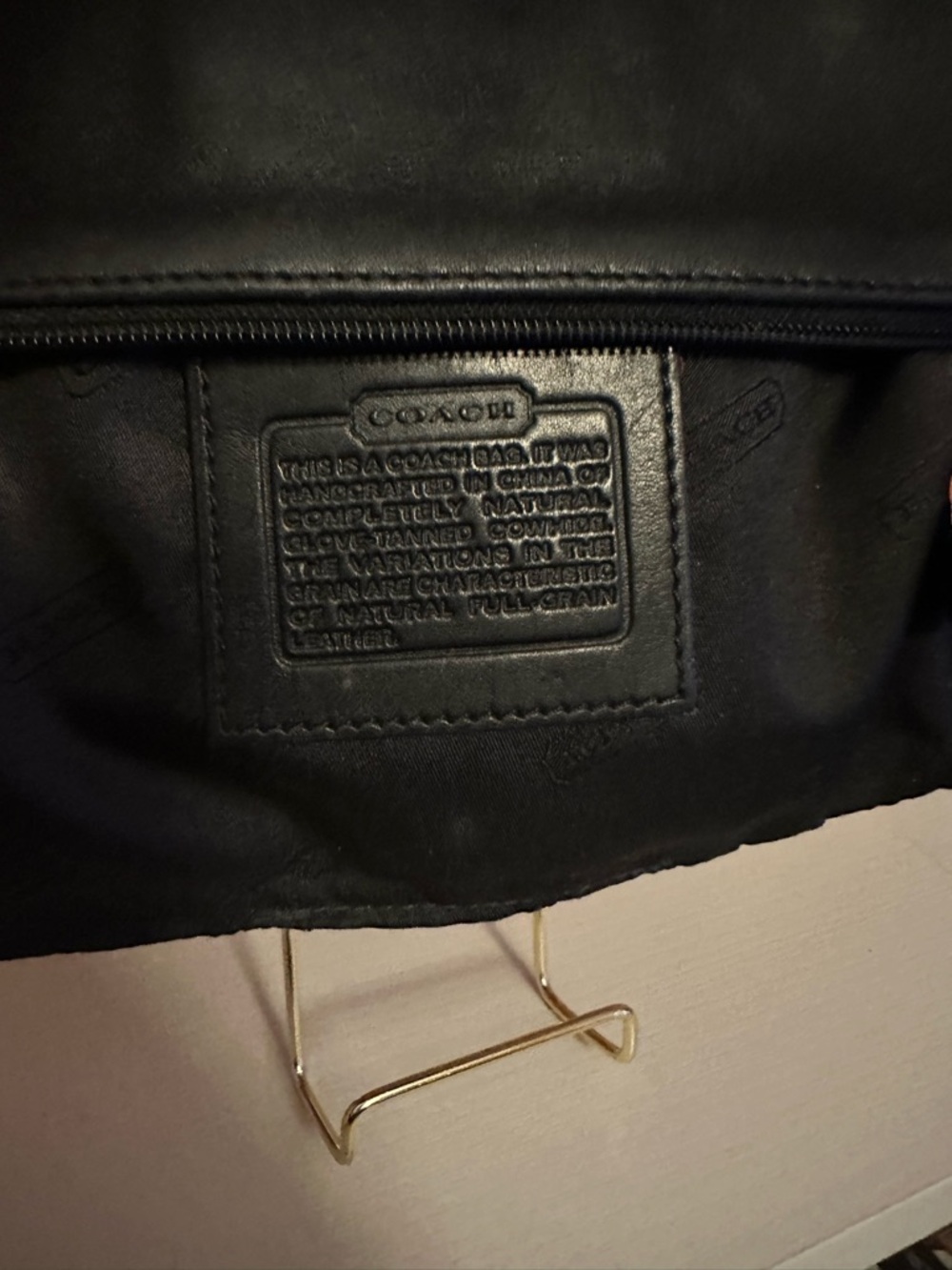 Vintage COACH Black Leather Zip Pouch Wristlet(EUC) - Picture 4 of 11